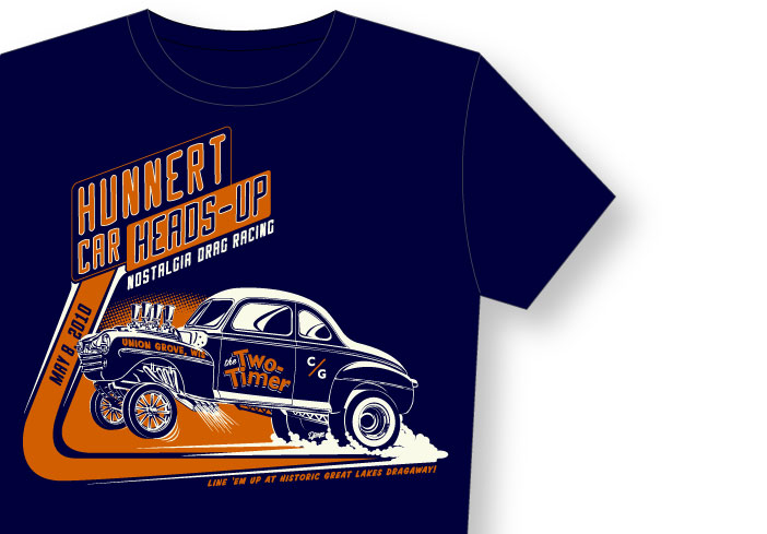 Hunnert Car Heads Up Chrome Czars T-shirt