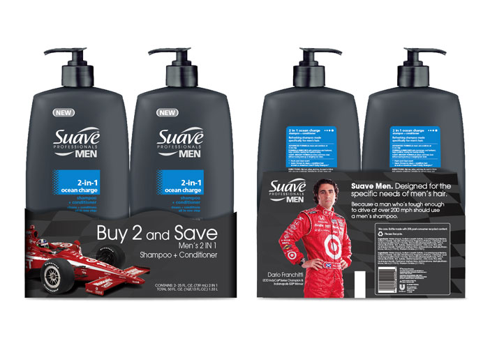 Suave Men NASCAR Packaging